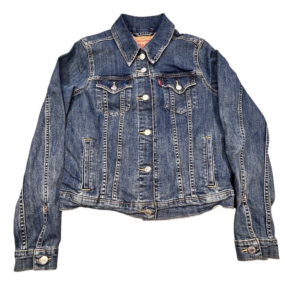 Levi's Blue Denim Trucker Jacket Women Size Medium